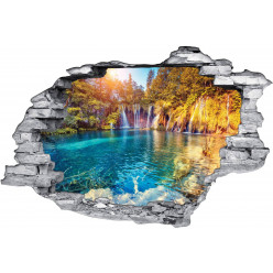 Stickers Trompe l'oeil 3D Lac 2