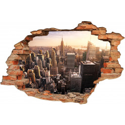 Stickers Trompe l'oeil 3D New York 2