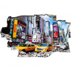 Stickers Trompe l'oeil 3D - New york taxi