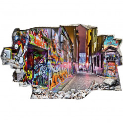 Stickers Trompe l'oeil 3D - Rue graphity