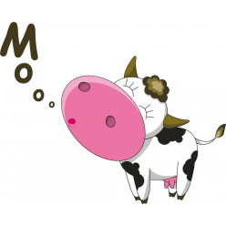 Stickers vache mooo