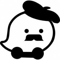 Stickers waze moustache