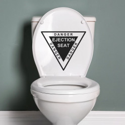 Stickers wc danger ejection seat