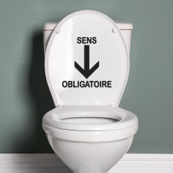 Stickers wc sens obligatoire