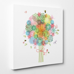 Tableau toile - Bouquet des fleurs Abstrait