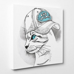 Tableau toile - Chat Cool