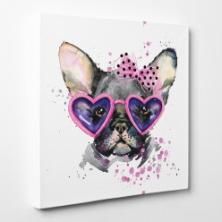 Tableau toile - Chien Love