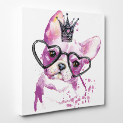 Tableau toile - Chien Princesse