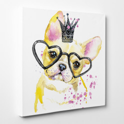 Tableau toile - Chien Princesse 4