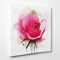 Tableau toile - Rose Abstrait