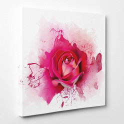 Tableau toile - Rose Abstrait 4
