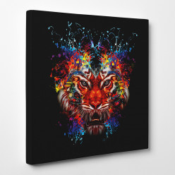 Tableau toile - Tigre Couleurs