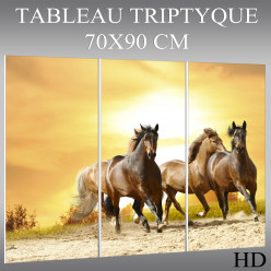 Triptyque Forex Chevaux