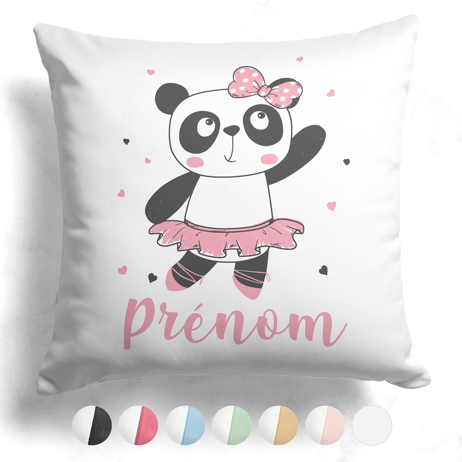 SB25 Coussin Panda Ballon Personnalisé Prénom, Coussin De