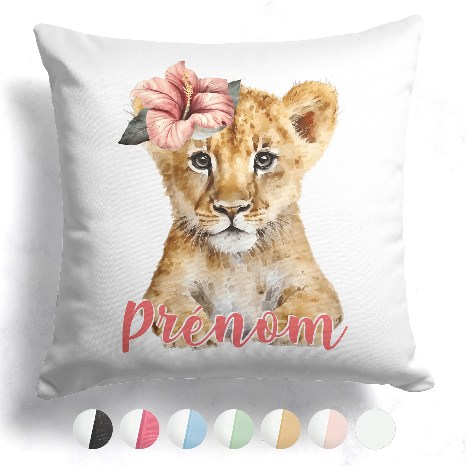 Mygoodprice Coussin Bicolore Imprimé 40x40 Cm Teckel Rose
