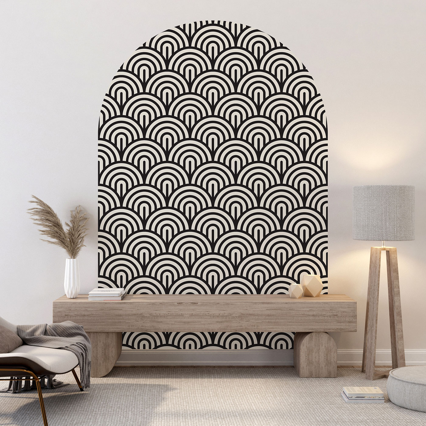 Stickers Muraux Arche 2 Pièces - 30x110cm, PVC 200G, Facile à Appliquer Et Enlever, Décoration Salon/chambre - 10