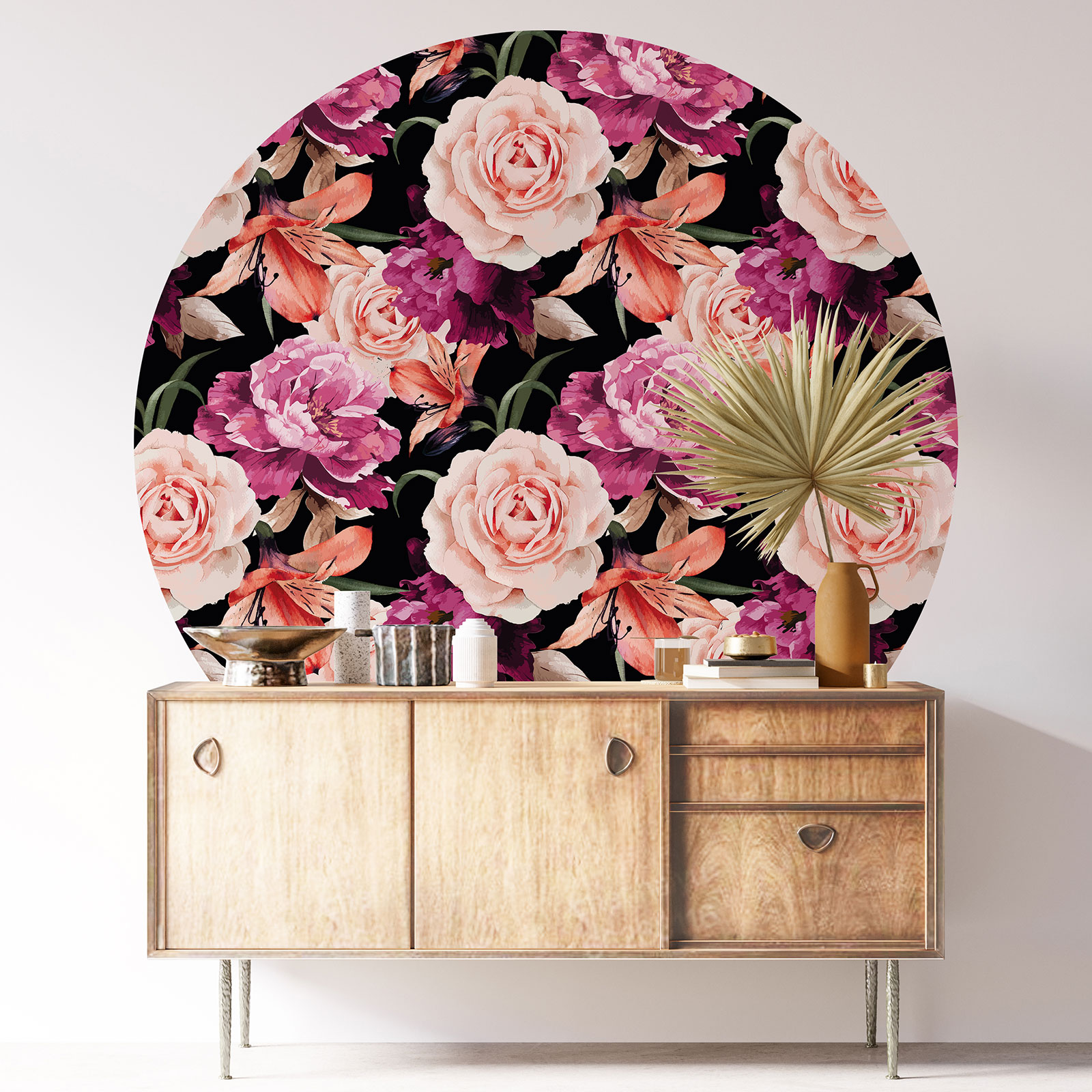 Stickers rond / cercle - Motif floral - Des prix 50% moins cher qu'en ...
