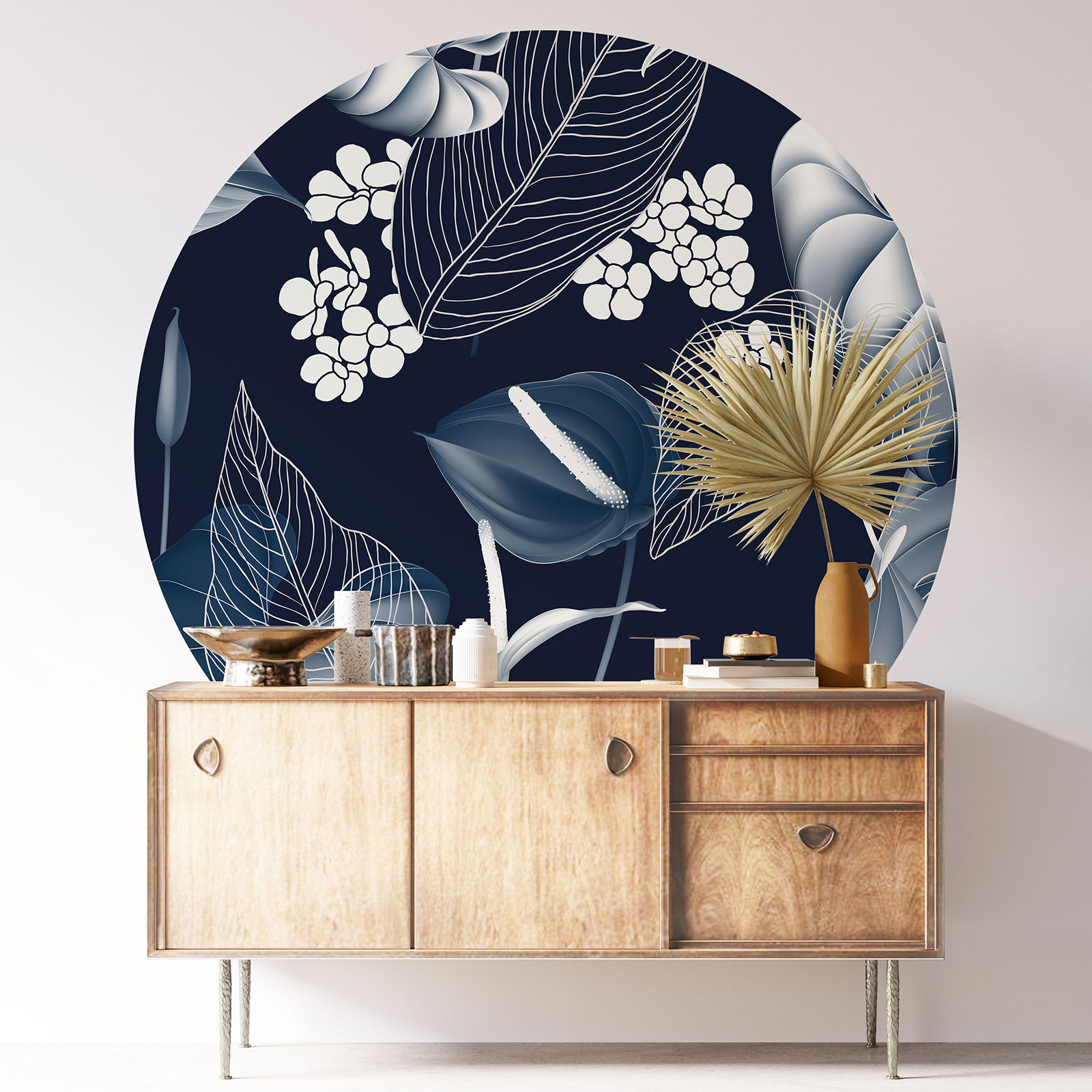 Stickers rond / cercle - Motif floral - Des prix 50% moins cher qu'en ...