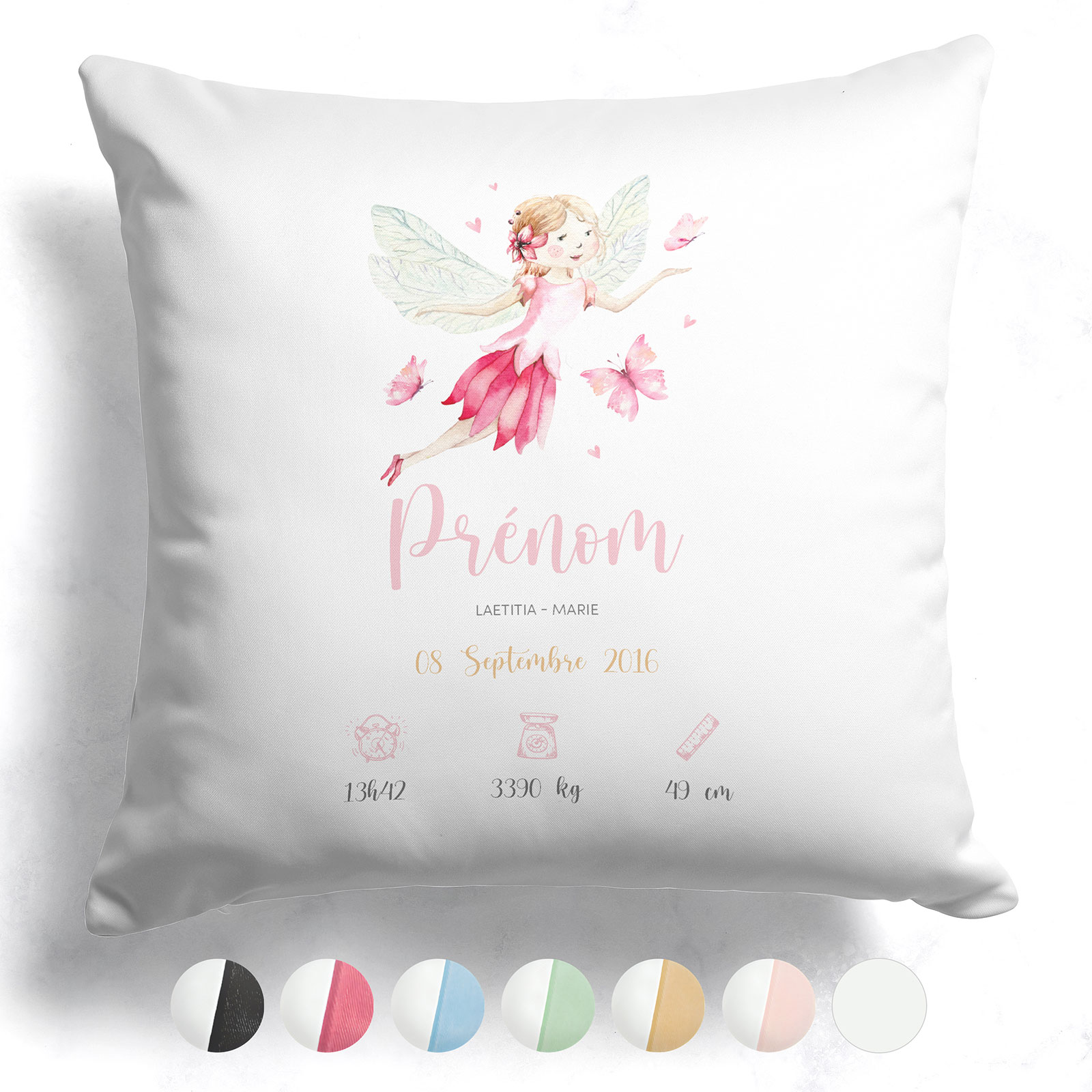 Coussin de rembourrage carré blanc en polyester 65 x 65 cm - ZIG 0701