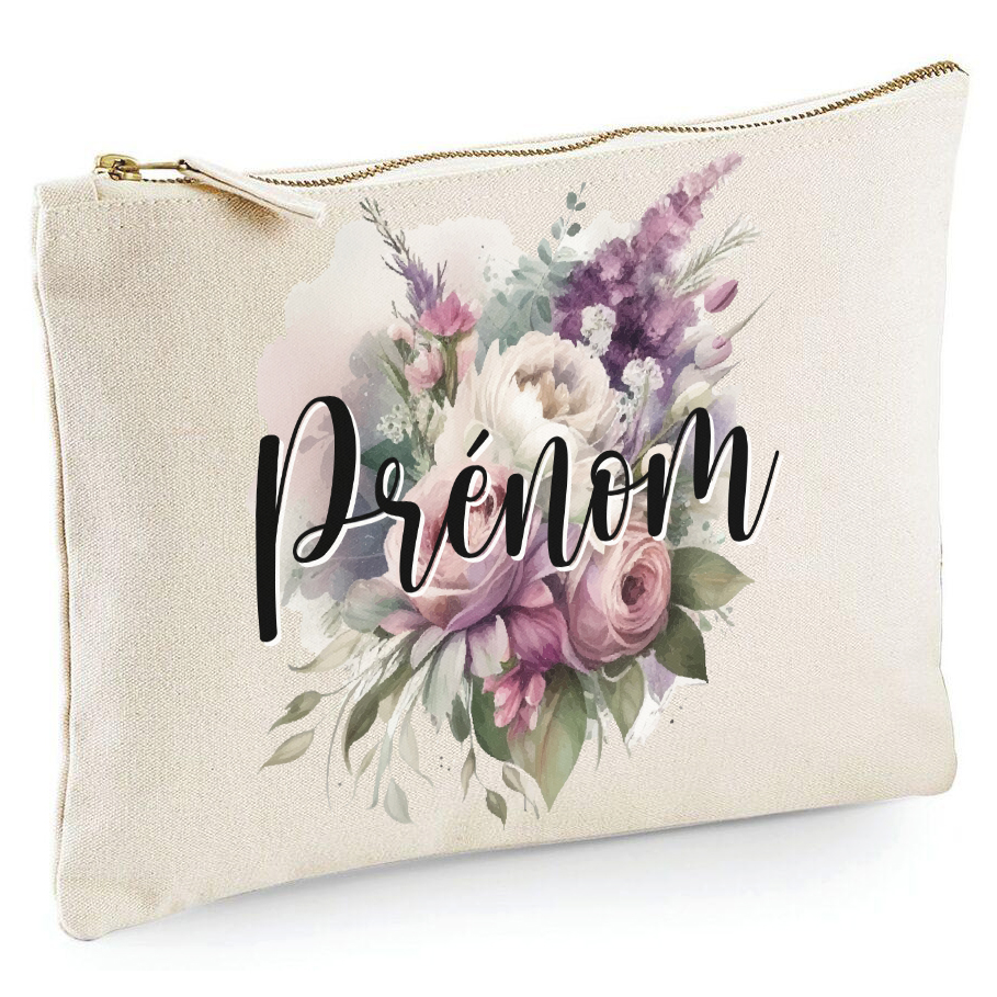 Trousse à Rabat Fleur Personnalisée Avec Prénom - Réf. 53, Neuf Avec étiquettes