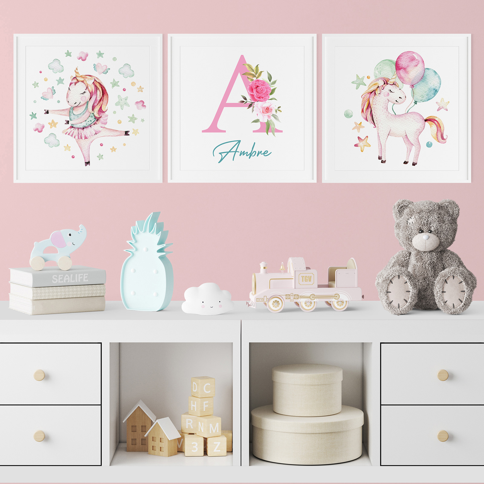 Lumalea Set van 3 posters / posters drieluik - Boho landschappen