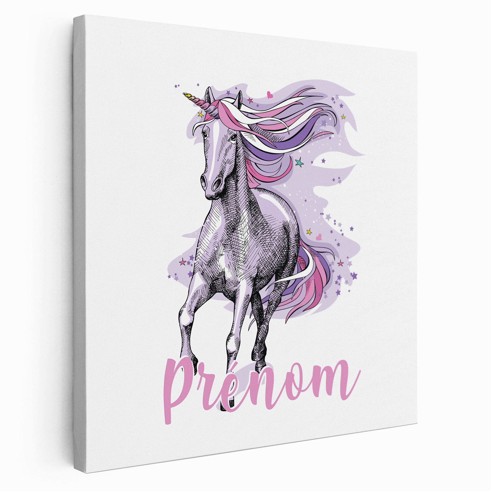 Carrousel à Personnaliser Avec Licorne, Stickers Prénom - Déco Murale Enfant, Cheval, éléphant, Fabriqué Aux USA