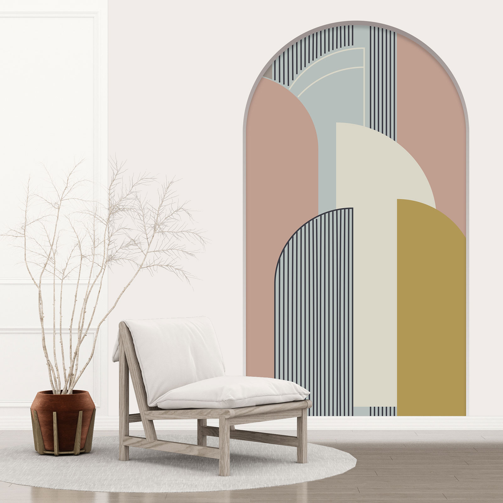 Stickers Muraux Arche 2 Pièces - 30x110cm, PVC 200G, Facile à Appliquer Et Enlever, Décoration Salon/chambre - 7