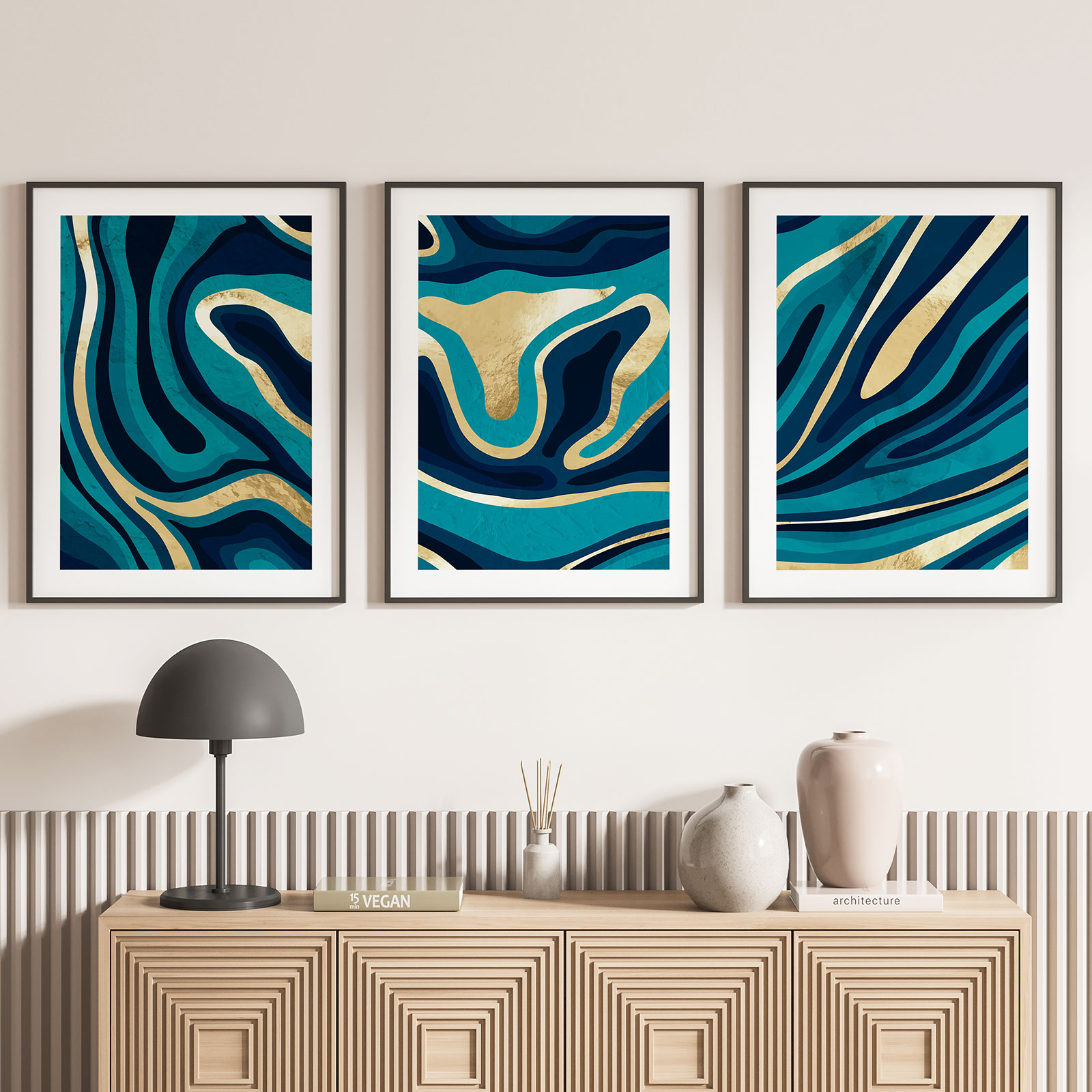 Lot de 3 Affiches / Posters Triptyque - Lumaléa
