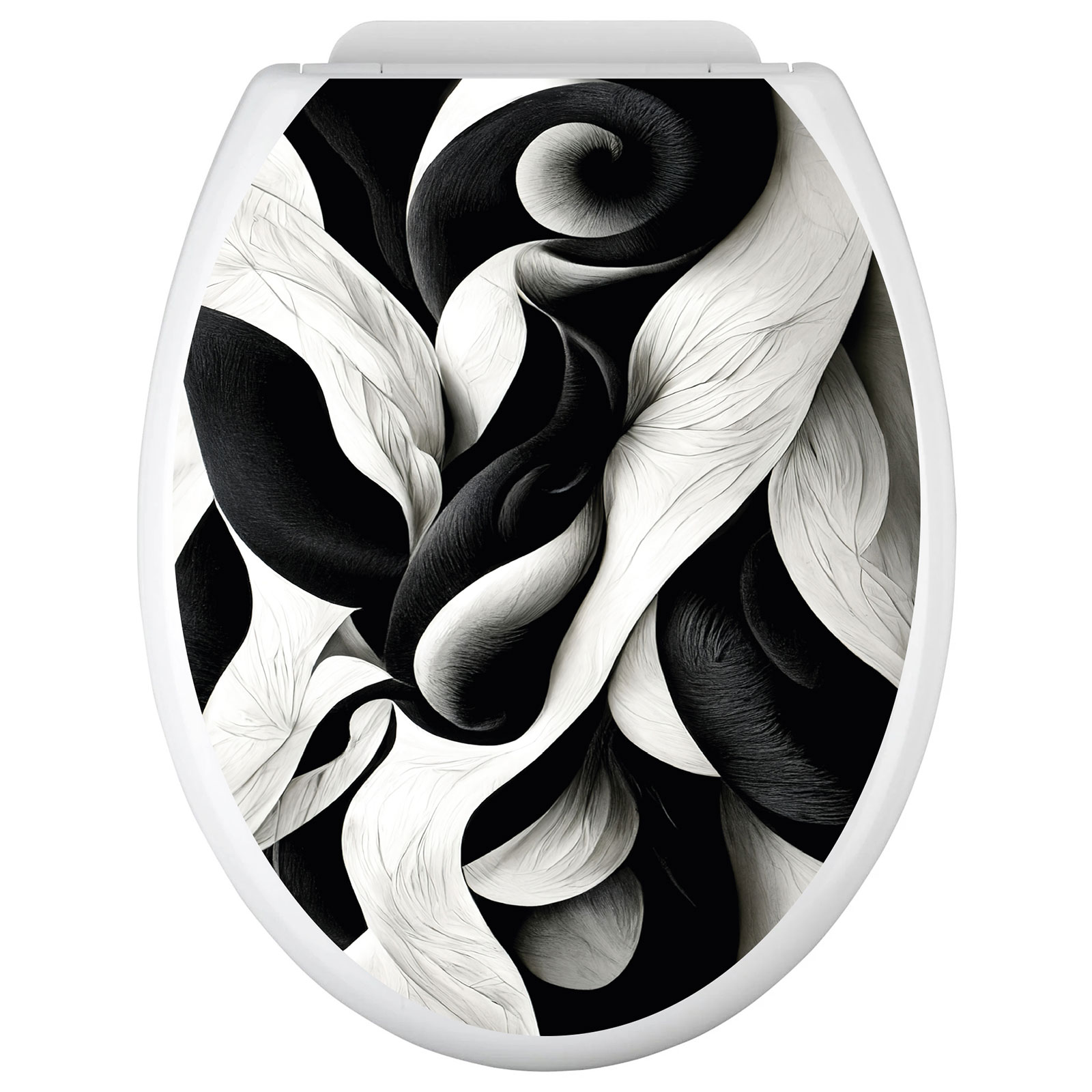 Stickers Abattant WC - Plumes - Adhésif + Protection BRILLANTE - 35x43