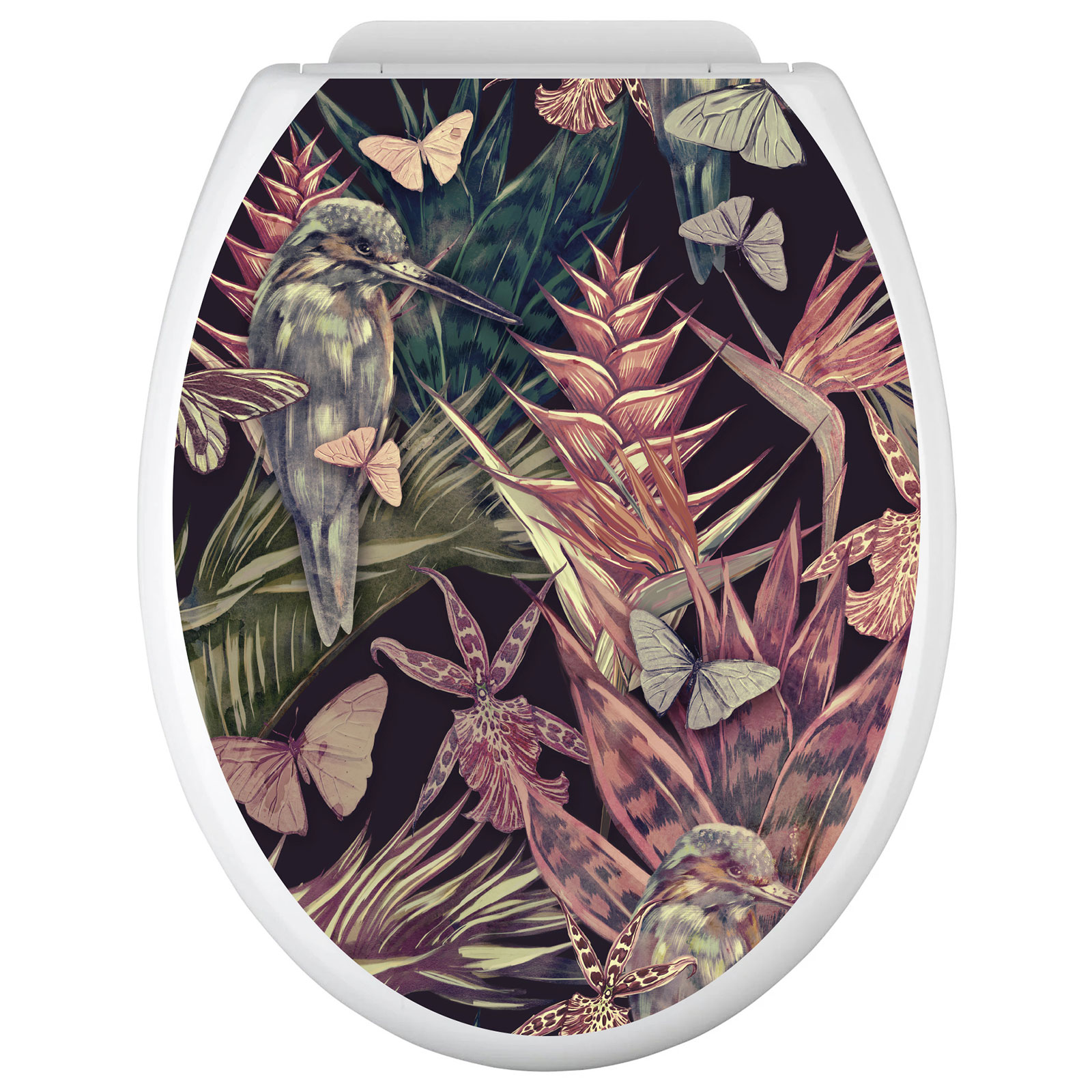 Sticker Déco Pour Abattant De WC – Motif Fleurs – 35x42cm – Réf 2140 – Neuf