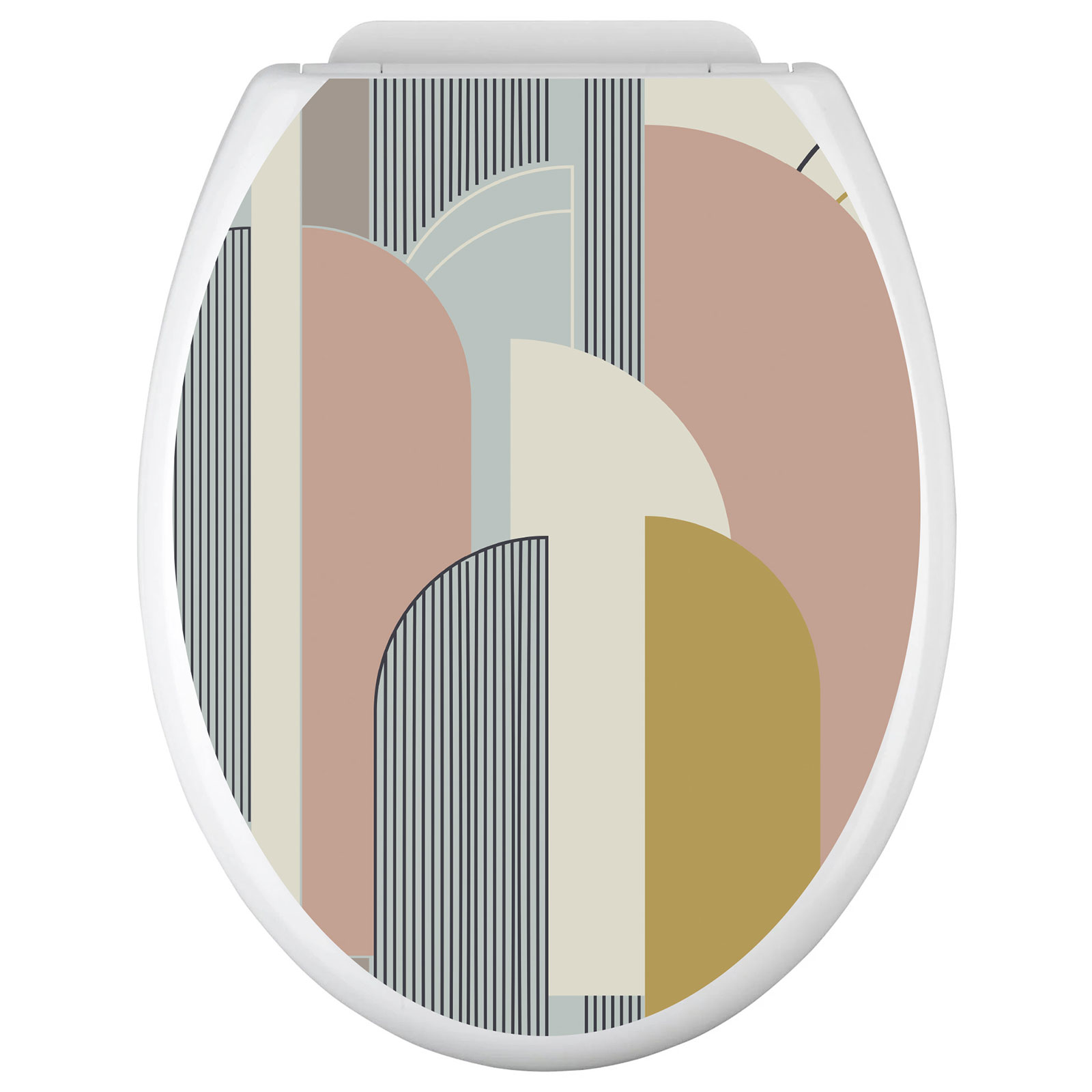 Stickers WC, stickers abattant de WC tigre blanc