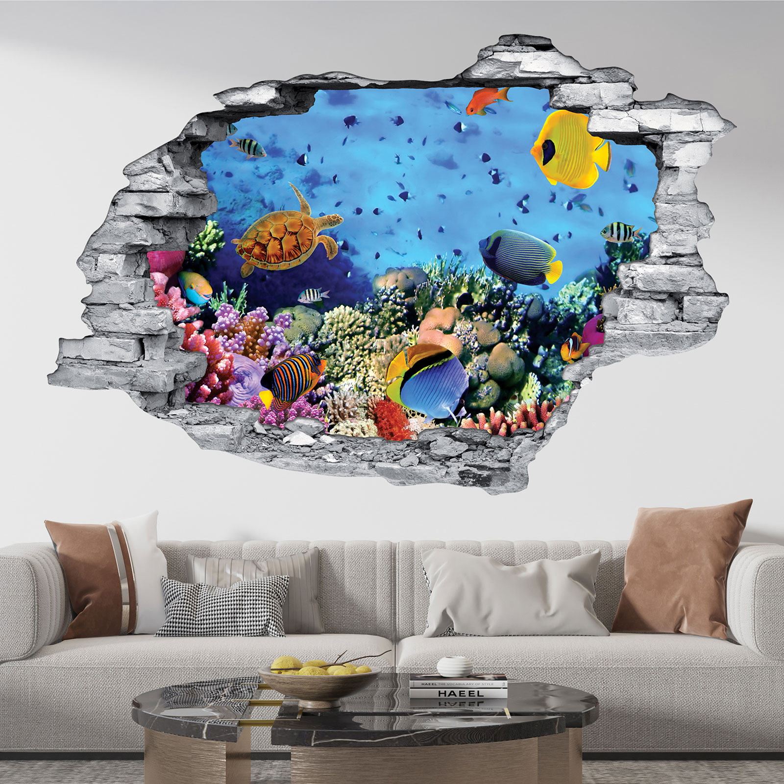Stickers Muraux Salon Trompe L Oeilnull