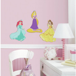 3 Stickers Princesses Disney 3D Relief Mousse