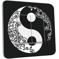 Interrupteur Décoré Double Va et Vient - Ying et Yang 1 