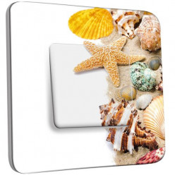 Interrupteur Décoré Poussoir - Coquillages Etoile de Mer 12