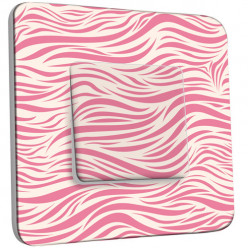 Interrupteur Décoré Simple Va et Vient - Illusion White&Pink