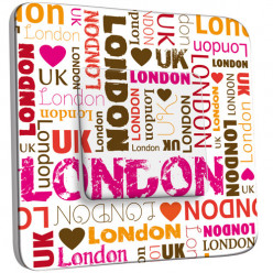 Interrupteur Décoré Simple Va et Vient - London Lettres