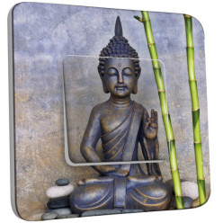 Interrupteur Décoré Simple Va et Vient - Statue de Bouddha 
