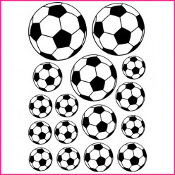 Kit 16 Stickers Ballon de foot