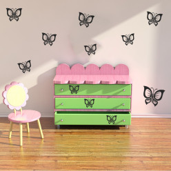 Kit 21 stickers papillon