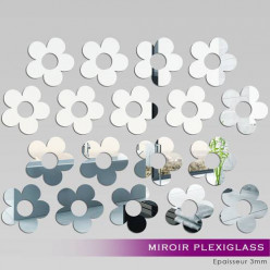 Kit Miroir Plexiglass Acrylique Fleurs