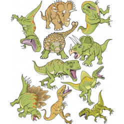 kit Stickers 10 dinosaures