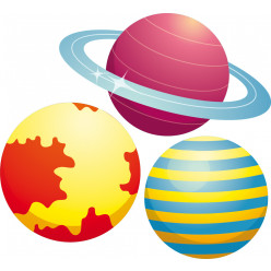 Kit stickers 3 planètes