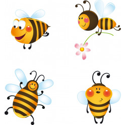 kit Stickers 4 abeilles