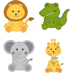 kit Stickers 4 animaux