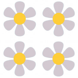 kit Stickers 4 Fleurs