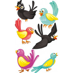 kit stickers 6 oiseaux