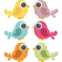 Kit Stickers 6 oiseaux