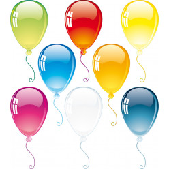 kit Stickers 8 ballons