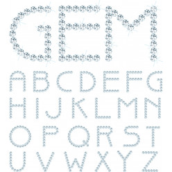 kit Stickers alphabet strass